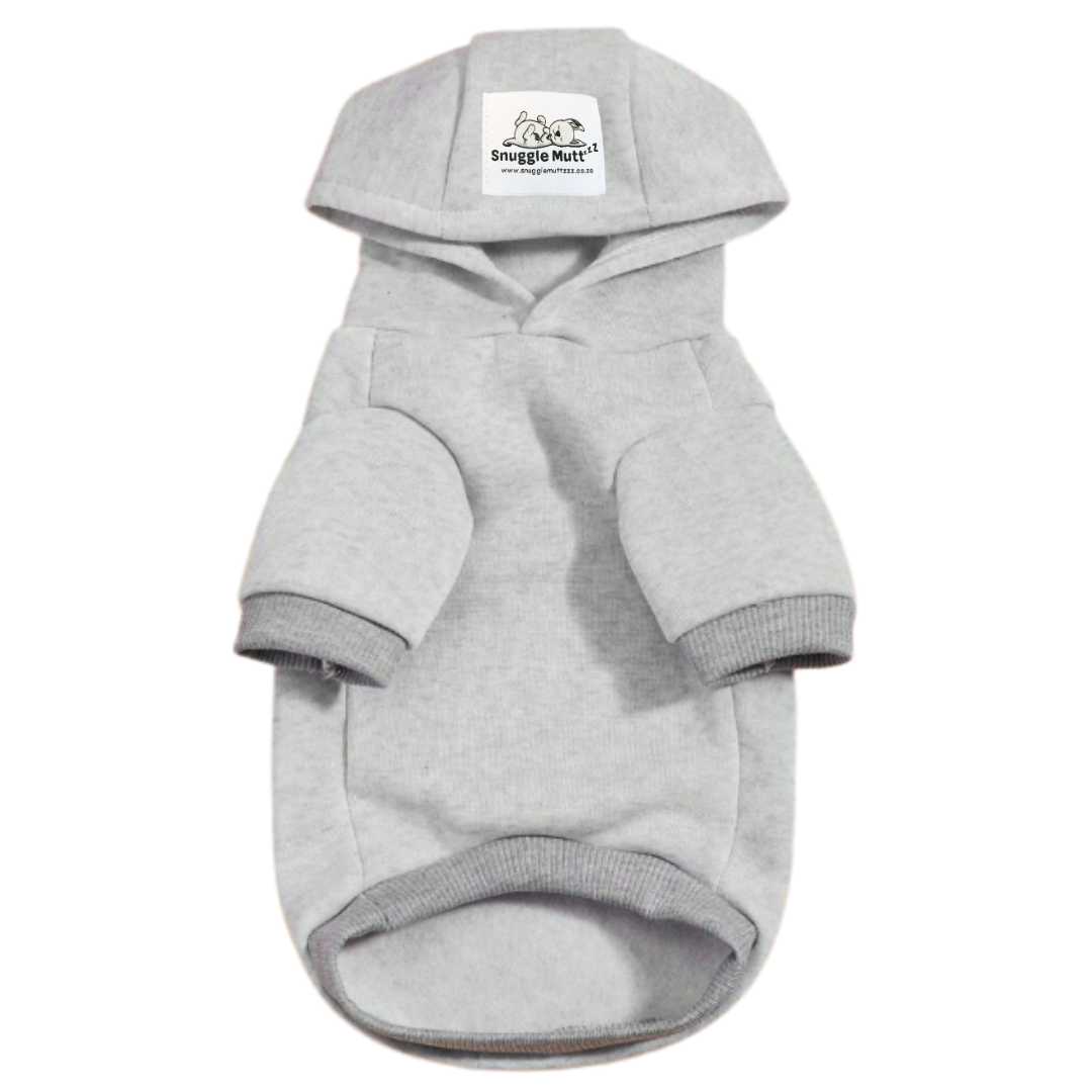 Grey Snuggle Muttzzz Warm Dog Jersey with Hoodie