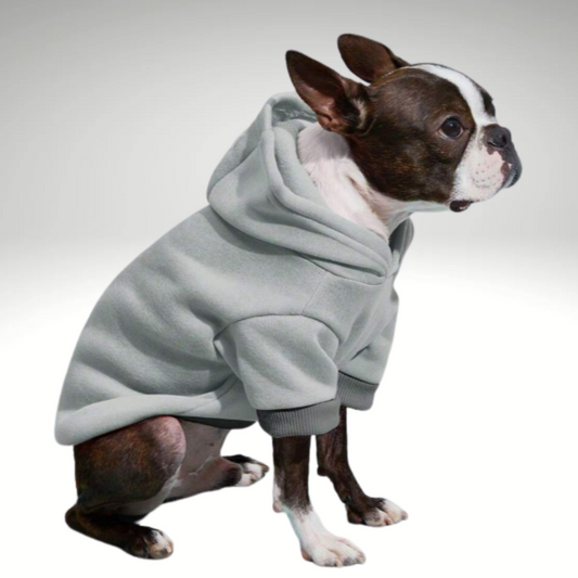 Grey Snuggle Muttzzz Warm Dog Jersey with Hoodie