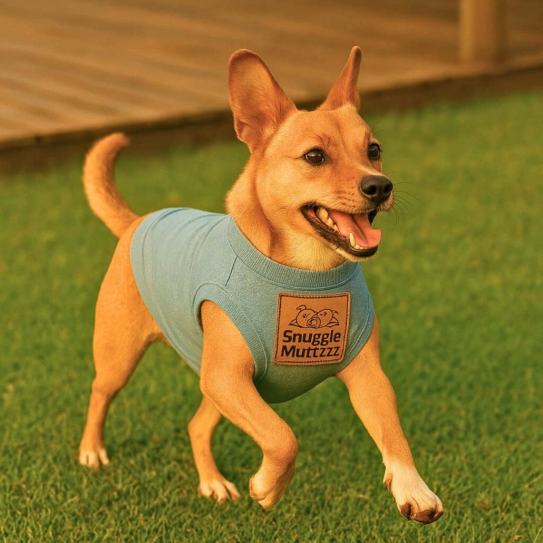 Blue Snuggle Muttzzz Sleeveless Dog Jersey